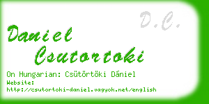 daniel csutortoki business card