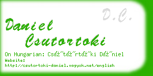 daniel csutortoki business card